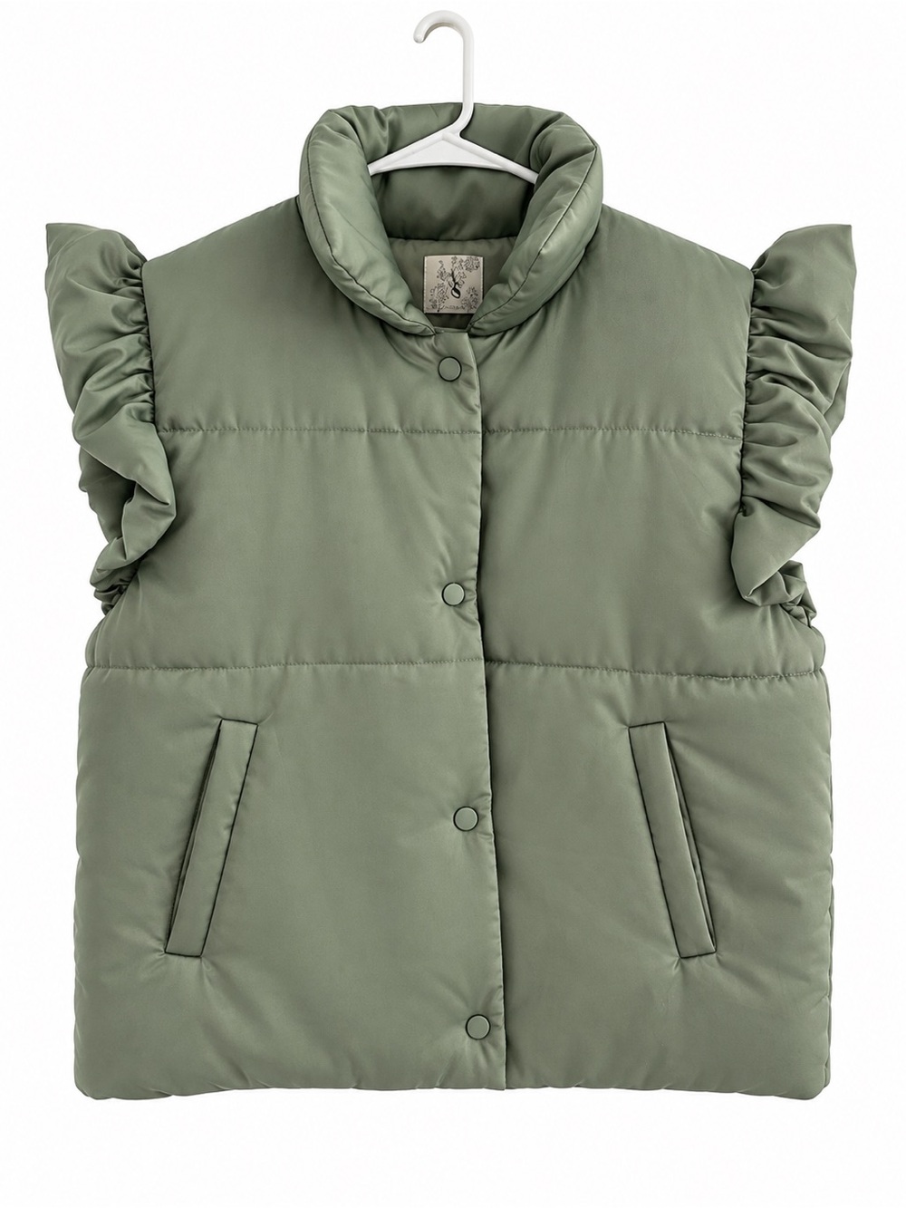 NWT Altar'd State Sage Puff-Sleeve Puffer Vest Medium